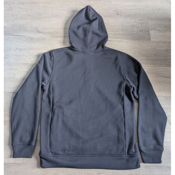 The North Face Curran Trail 1/4 Zip Hoodie Men's M Drawstring Waffle Knit Blue - Picture 6 of 8